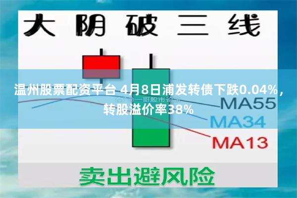 温州股票配资平台 4月8日浦发转债下跌0.04%，转股溢价率38%