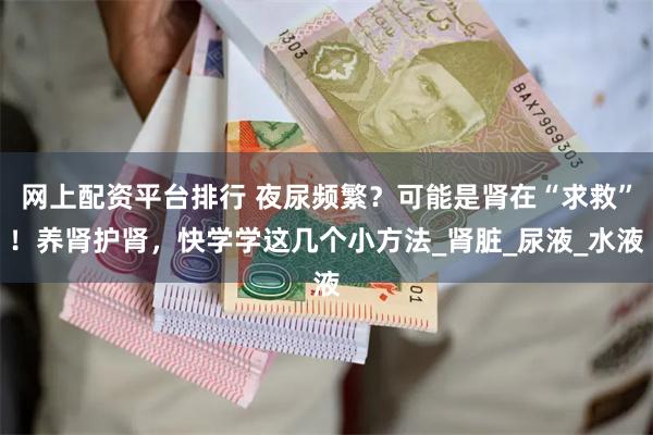 网上配资平台排行 夜尿频繁？可能是肾在“求救”！养肾护肾，快学学这几个小方法_肾脏_尿液_水液