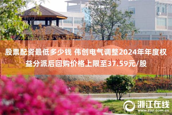 股票配资最低多少钱 伟创电气调整2024年年度权益分派后回购价格上限至37.59元/股