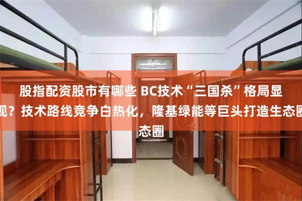 股指配资股市有哪些 BC技术“三国杀”格局显现？技术路线竞争白热化，隆基绿能等巨头打造生态圈