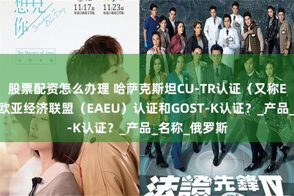 股票配资怎么办理 哈萨克斯坦CU-TR认证（又称EAC认证）是欧亚经济联盟（EAEU）认证和GOST-K认证？_产品_名称_俄罗斯