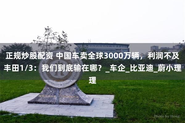 正规炒股配资 中国车卖全球3000万辆，利润不及丰田1/3：我们到底输在哪？_车企_比亚迪_蔚小理