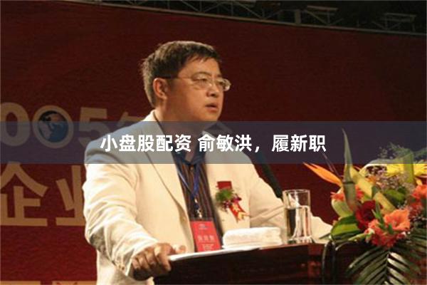 小盘股配资 俞敏洪，履新职