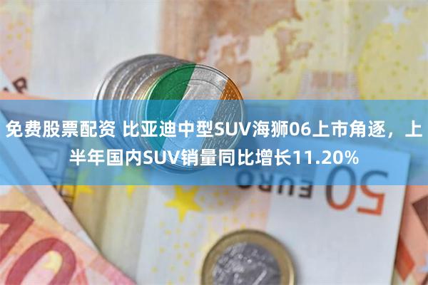 免费股票配资 比亚迪中型SUV海狮06上市角逐，上半年国内SUV销量同比增长11.20%