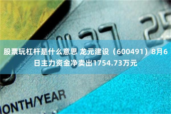 股票玩杠杆是什么意思 龙元建设（600491）8月6日主力资金净卖出1754.73万元