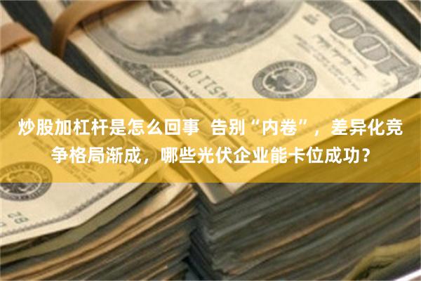 炒股加杠杆是怎么回事  告别“内卷”，差异化竞争格局渐成，哪些光伏企业能卡位成功？