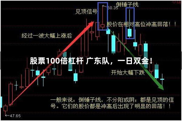 股票100倍杠杆 广东队，一日双金！