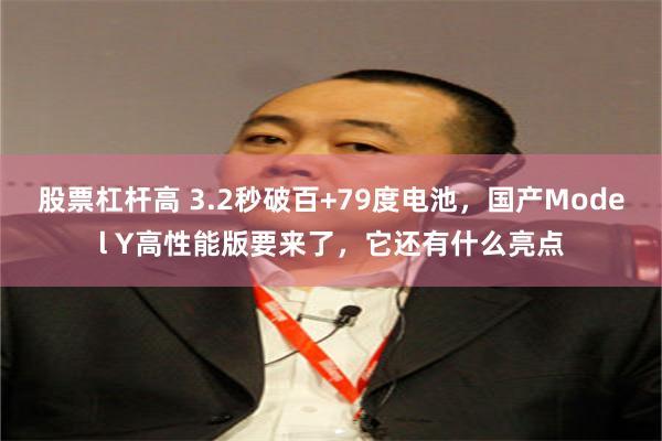 股票杠杆高 3.2秒破百+79度电池，国产Model Y高性能版要来了，它还有什么亮点