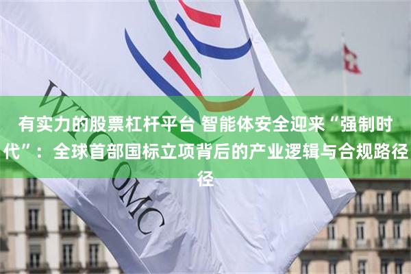 有实力的股票杠杆平台 智能体安全迎来“强制时代”：全球首部国标立项背后的产业逻辑与合规路径